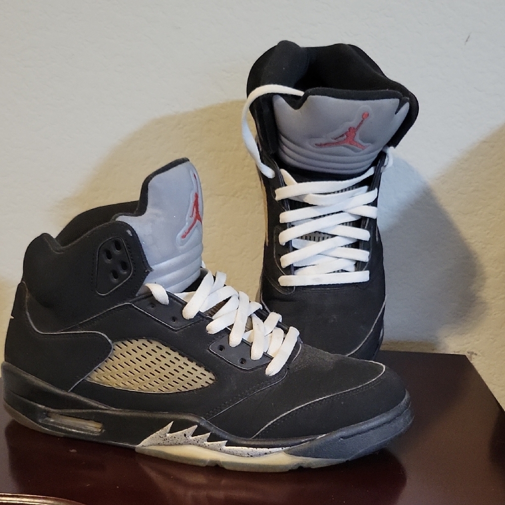 Jordan Black and Gray High-Top Sneakers with Air Cushioning